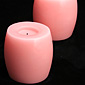 4 Inch Hurricane Pink Vanilla Scent Flameless Candle Set of 2