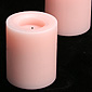 4 Inch Round Pink Mild Scent Flameless Candle Set of 2