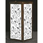 Solar Projection Lantern Etched Glass - Ironwork Leaf Design