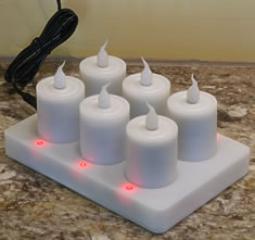 Rechargeable Flameless Tea Light Set Of 6