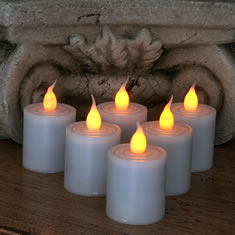 Rechargeable Flameless Tea Light Set Of 6