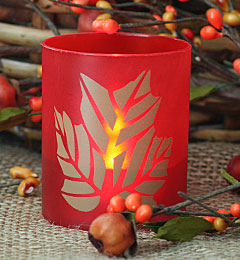 Red Votives Cups with Tealights - Set of 12