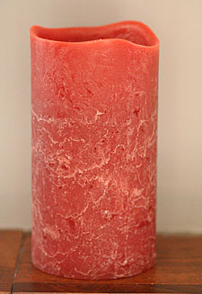 Flameless Burgandy Colored Candle 3x6 with Timer