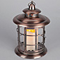Flameless Round Copper Lantern  - 5 Hour Timer