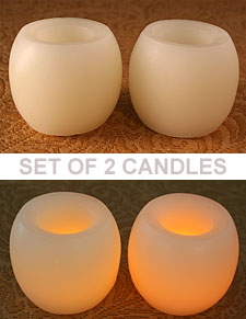 Mini Hurricane Votives 2 Inch Set of 2