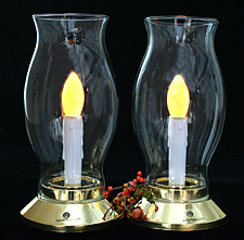 Flameless Hurricane Lanterns - Set of Two