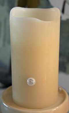 Flameless 3 x 6 Ivory Pillar Candle with Motion Sensor