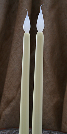 Battery Operated 11 Inch 400 Hour LED Taper Set-2 Beige