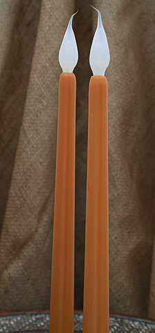 Battery Operated 11 Inch 400 Hour LED Taper Set-2 Mustard