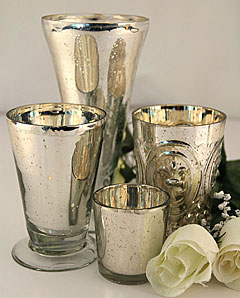 Silver Mercury Glass Votive Holder Set of 12 - 2.5 Inches Tall