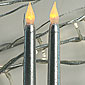 Flameless 10.75 Inch Silver Glitter Tapers Set of 2
