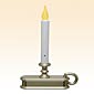 Traditional Pewter Single Tier Flamless Candle