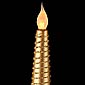 Spiral Sparkle 12 Inch Gold Flameless Taper Candle