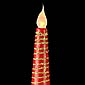 Sparkle 12 Inch Red Flameless Taper Candle