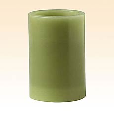 Flameless Candle 4 Inch Pillar Spiced Pear Color Changing