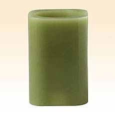 Flameless Candle 4 Inch Square Spiced Pear Color Changing