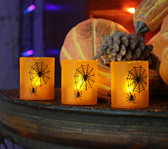 Spider Votive Cups with Tealights - Halloween Fun
