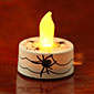 Set of 4 LED Decorative Spider Tea Lights