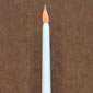 White Plastic Taper Candle with Gold Holder 15 Inch - Timer