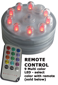 Sumix 9 RGB Remote Control - 12 Color Select with Remote