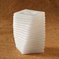 6 Inch Swirl White Flameless Candle