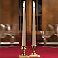 Formal 12 Inch Ivory Flameless Taper Candle Kit (Set of 2)