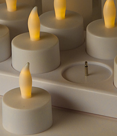Flameless Rechargeable Tea Lights Set Of 12
