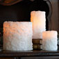 White Heavy Textured LED 4 Inch Flameless Candle - Timer