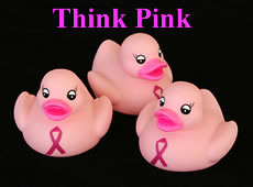 Pinky Breast  Cancer Awareness Duck (Set of 3)