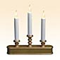Traditional Antique Gold Three Tier Flamless Candle