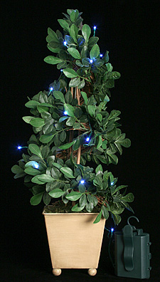 LED Wreath Lights -  White - 6 Hour Timer - Flameless