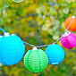 Outdoor Solar String Lights - Set of Ten Tropical Colors