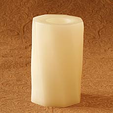 6 Inch Octagon Champagne Flameless Candle
