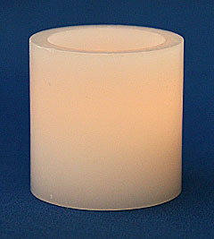 Flameless White Unscented Wax Votive - 2 x 2
