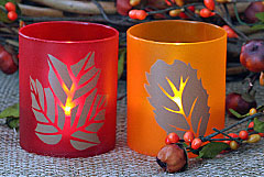 Red Votives Cups with Tealights - Set of 12