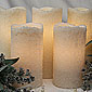 Set of 5 White Beaded Pillar String Lights - Electric