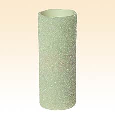 White Sparkle Flameless Unscented 3 x 7.5 Pillar Candle