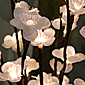 Battery Operated White Plum Flowers 2 Stems 60 LED 39 Inch-Timer