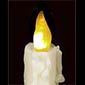 White Flameless Taper Candle 7.5 Inch - Set of 2 Yellow Flame