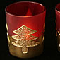 Red and Gold Christmas Votive Tea Light Set