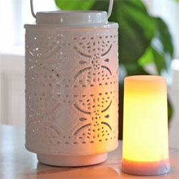 lanterns with outdoor candles