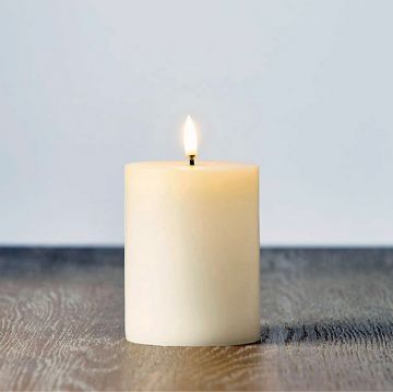 3 X 4 UYUNI Flameless Pillar Candle (Ivory)