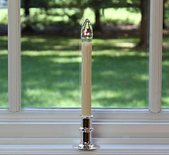 Adjustable Flameless Window Candle Silver - Brighter Than Electric