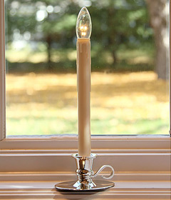 Colonial Flameless Window Candle Silver - Brighter Than Electric