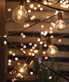 Brown String Lights at