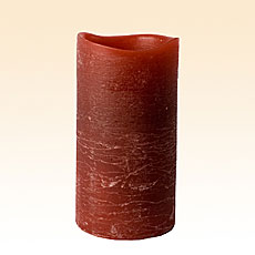 Burgundy Flameless 3 x 6 Distressed Pomegranate Passion Scented Candle