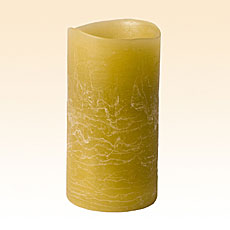 Green Flameless 3 x 6 Distressed Lime Grass Scented Candle