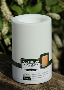 outdoor flameless timer candle hour