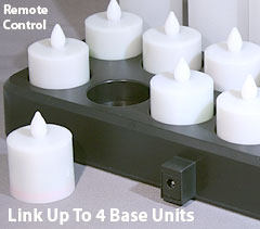 Warm White Remote Control Flameless Timer Tea Light Set 12