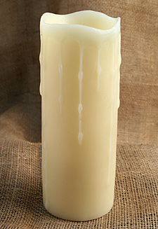 Flameless Unscented Drip Candle 3x8 with Dual Timer